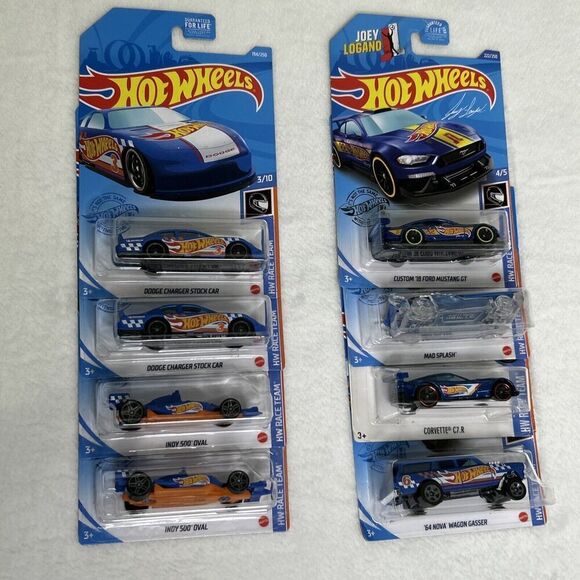 Bundle of 8 Hot Wheels Race Team Bundle Indy 500 Dodge Charger Stock - Picture 1 of 5